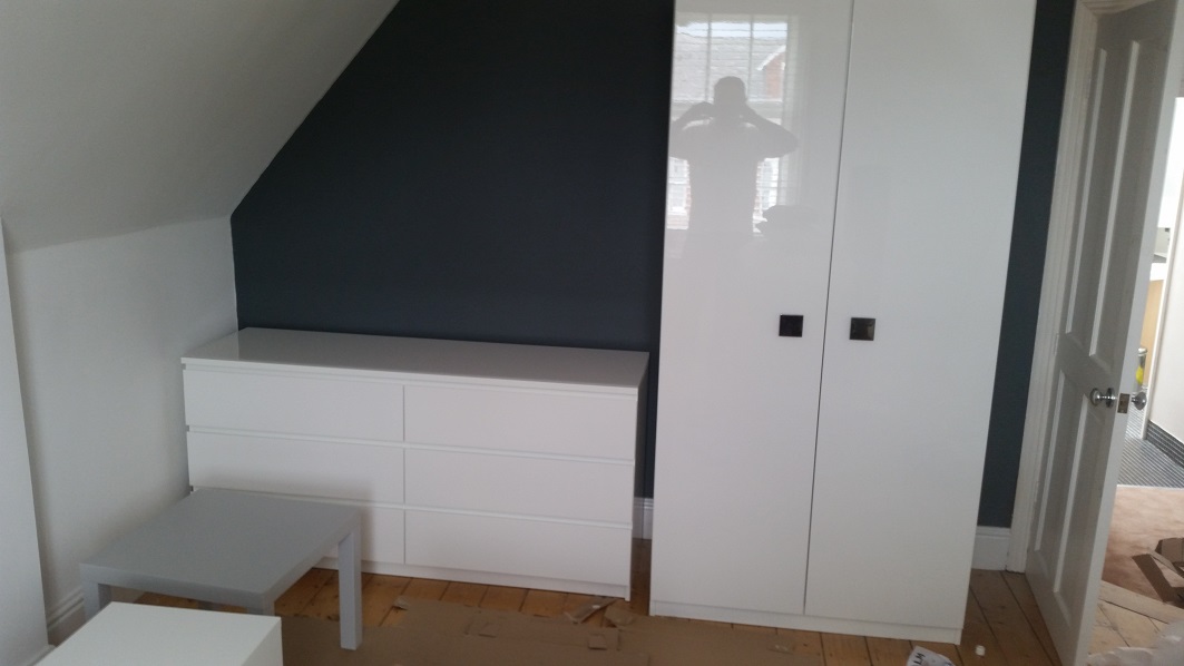 Photo of an Ikea Pax Wardrobe we assembled at Yeovil, Somerset