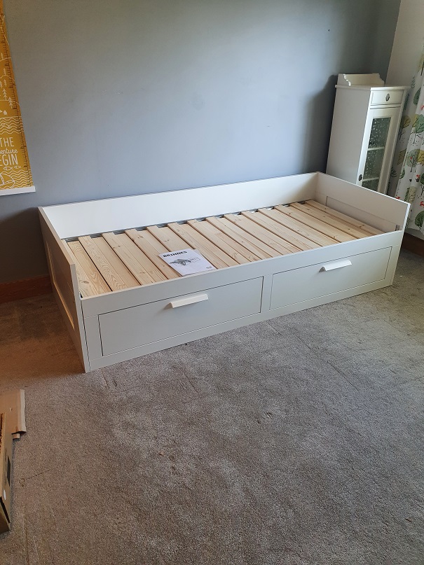 Photo of an Ikea Brimnes Bed we assembled at Diss, Norfolk