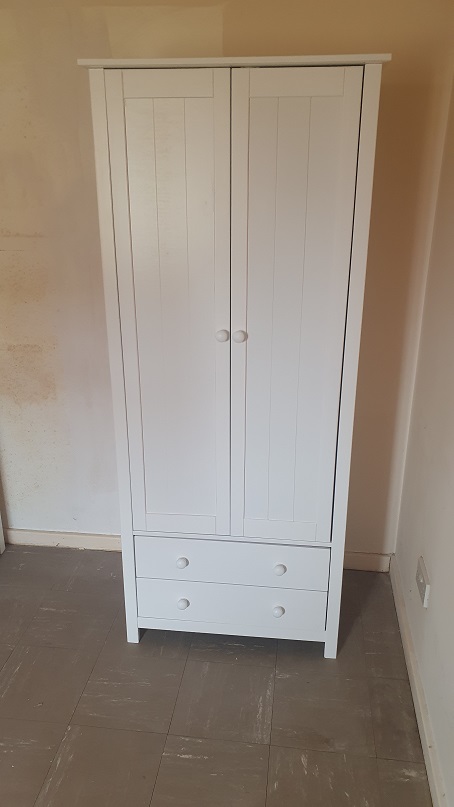 An example of a Slab Wardrobe we assembled at Fareham in Hampshire sold by Homebase