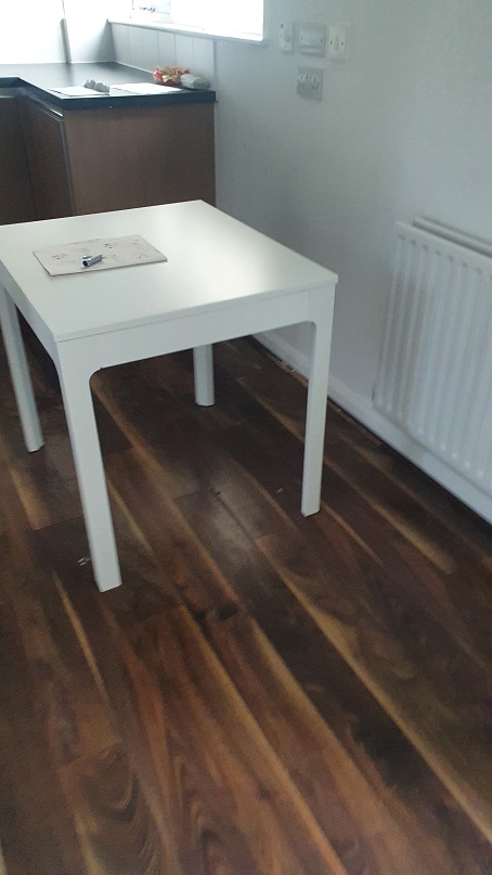 Photo of an Ikean Ekedalan Table we assembled at Bootle, Merseyside
