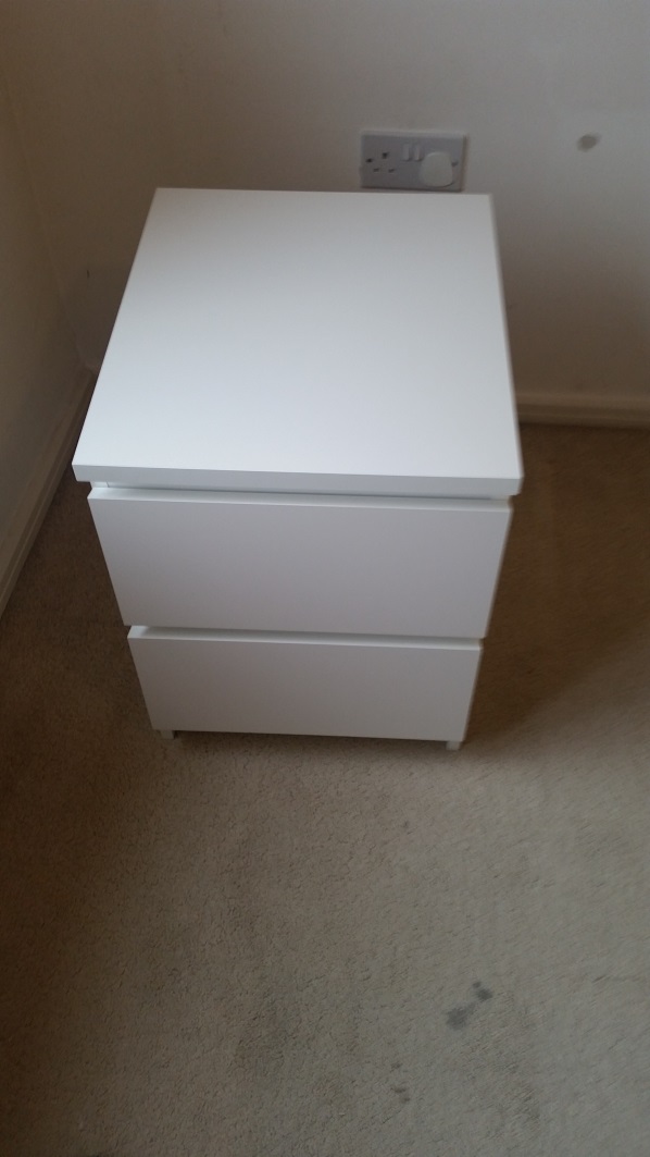 An example of a Malm Bedside we assembled at Watford in Hertfordshire sold by Ikea