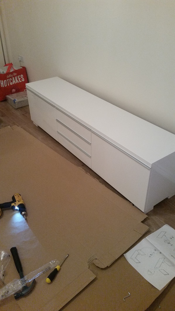 Photo of an Ikea Besta TV-Stand we assembled at Brent, LONDON